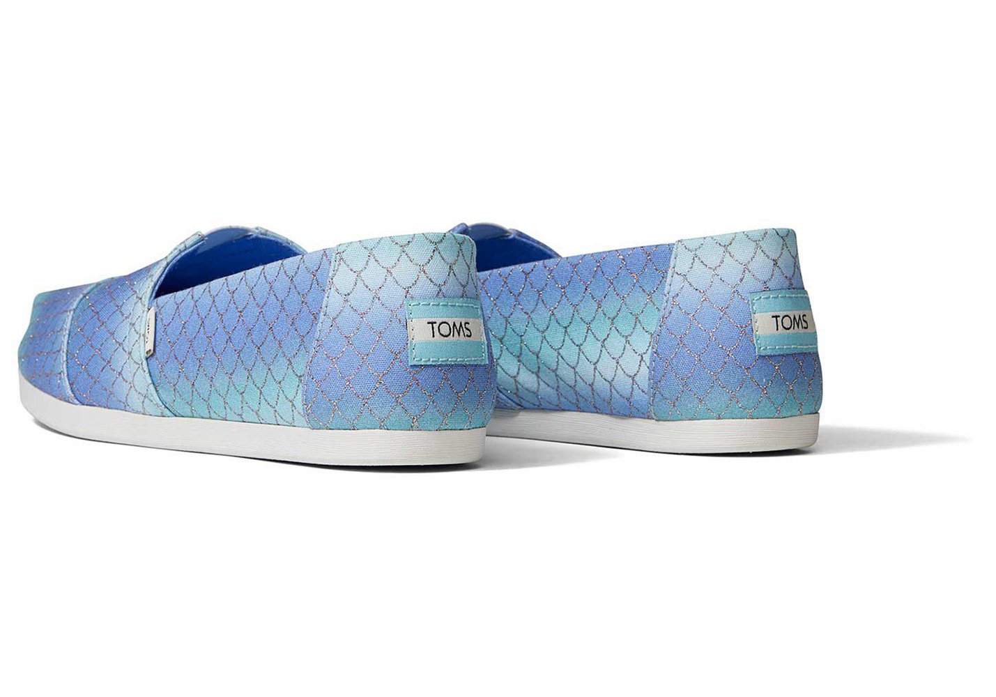 Toms Espadryle Damskie Niebieskie/Białe - Alpargata Mermaid - 70AGPDXIR